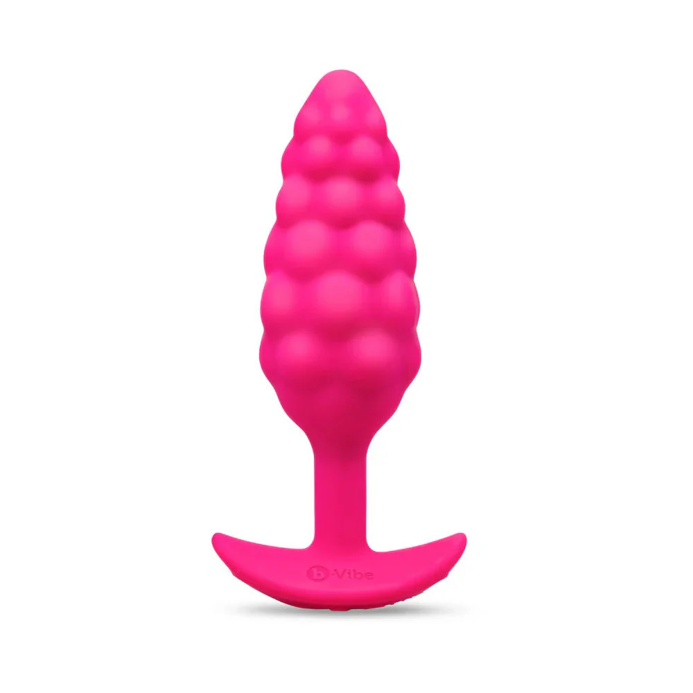 b-Vibe Bump Texture Hot Pink Butt Plug