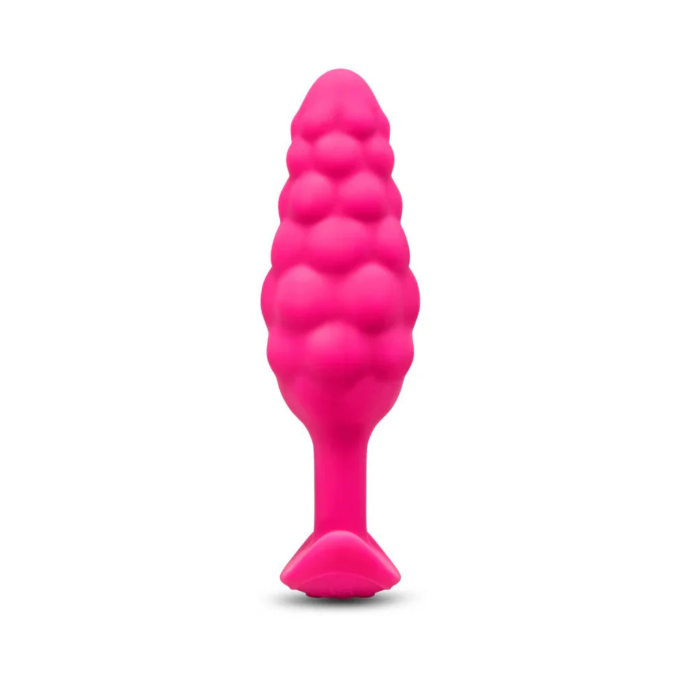 b-Vibe Bump Texture Hot Pink Butt Plug - Image 2