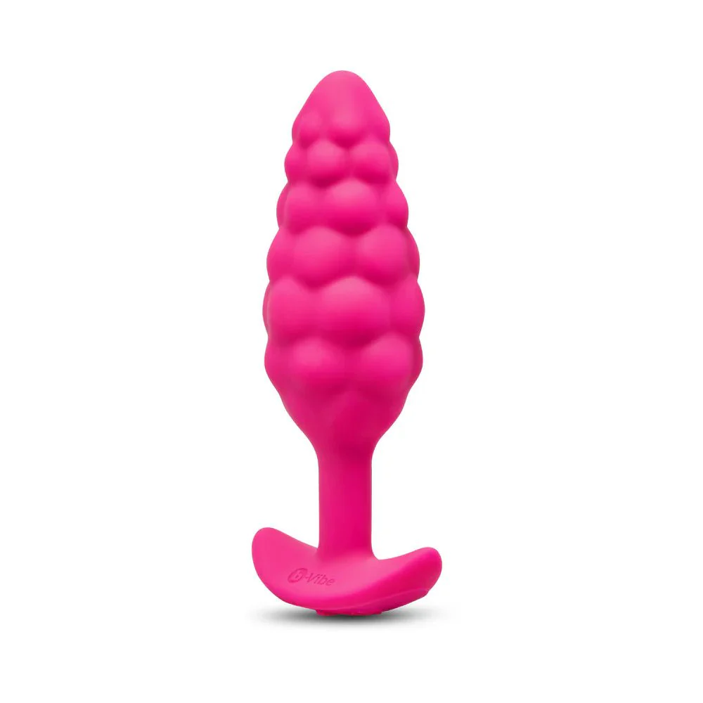 b-Vibe Bump Texture Hot Pink Butt Plug - Image 3