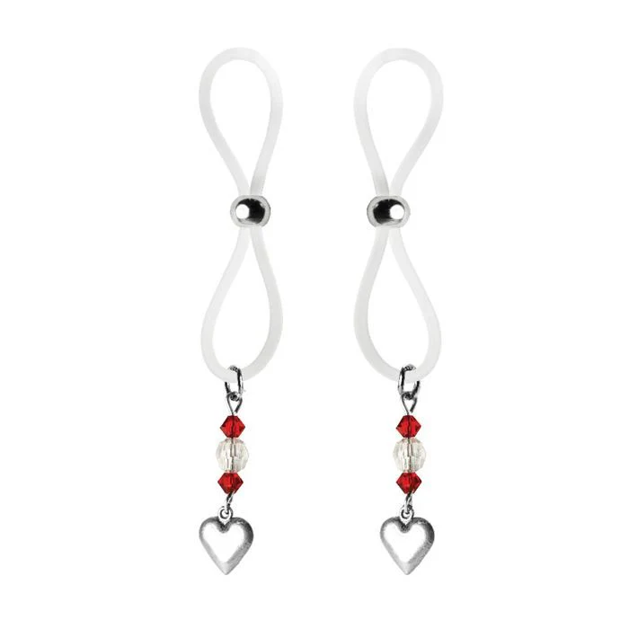 Bijoux de Nip Dangling Heart Charm Nipple Ties
