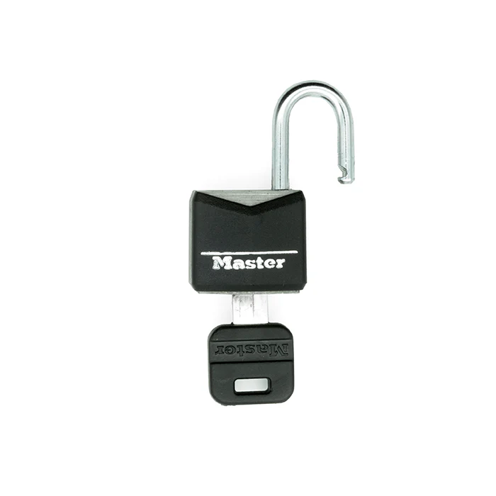 Black Vinyl Coated Master Lock Padlock - Image 3