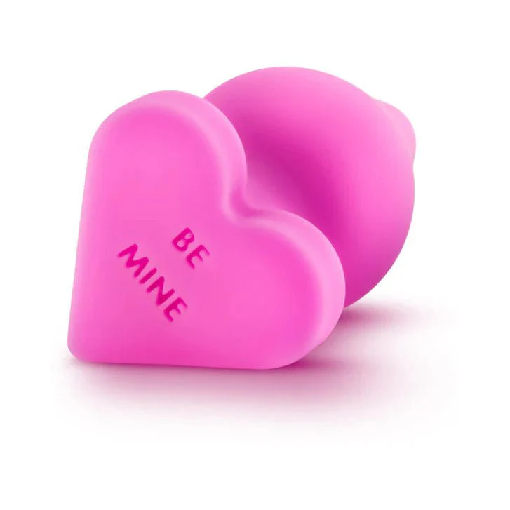 Naughty Candy Hearts 'Be Mine' Pink Heart-Shaped Anal Plug