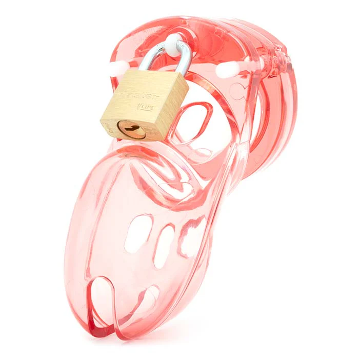 CB-3000 Translucent Red Chastity Cage Kit - Image 3