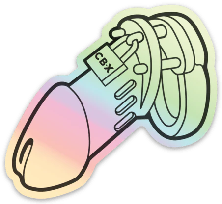 CB-6000 Chastity Cage Holographic Sticker