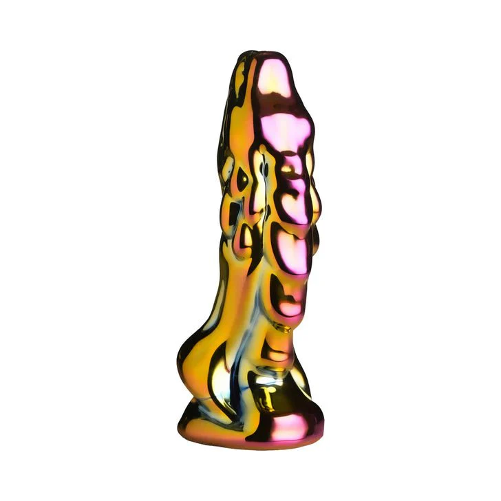 Creature Cocks Metallic Dragon 6" Textured Glass Dildo - Image 5
