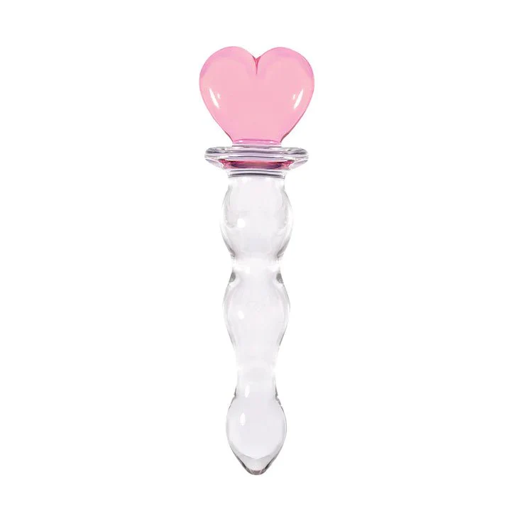 Crystal Pink Heart of Glass Dildo