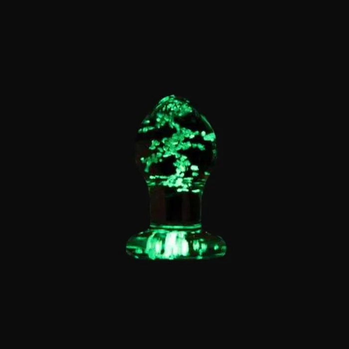 Firefly Glow-in-the-Dark 2.4" Glass Anal Plug - Image 2