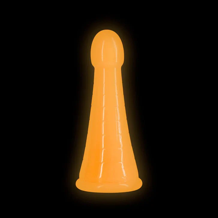 Firefly Phoenix 7.5" Glow-in-the-Dark Orange Anal Dildo - Image 2