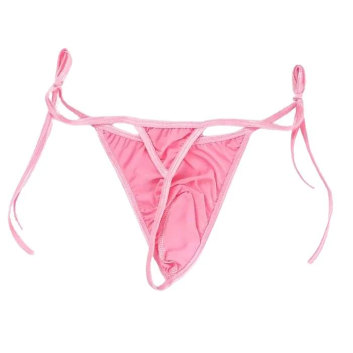 Side Tie G-String Thong Chastity Underwear for Men - Image 3