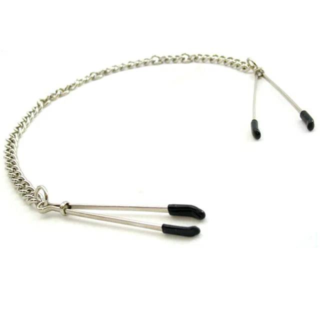 Heart2Heart Tweezer-Style Chain Connected Nipple Clamps - Image 2