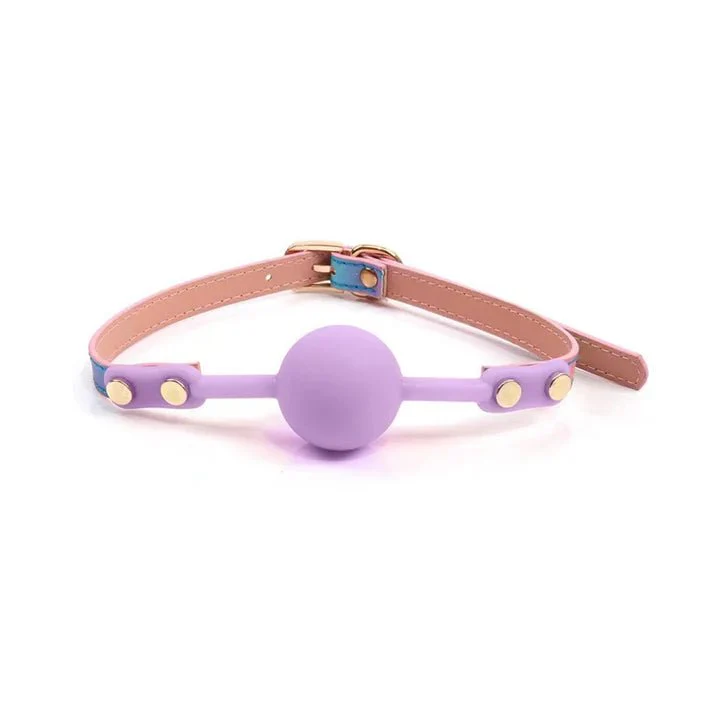 Hello Sexy! Rainbow Iridescent Silicone Ball Gag - Image 3
