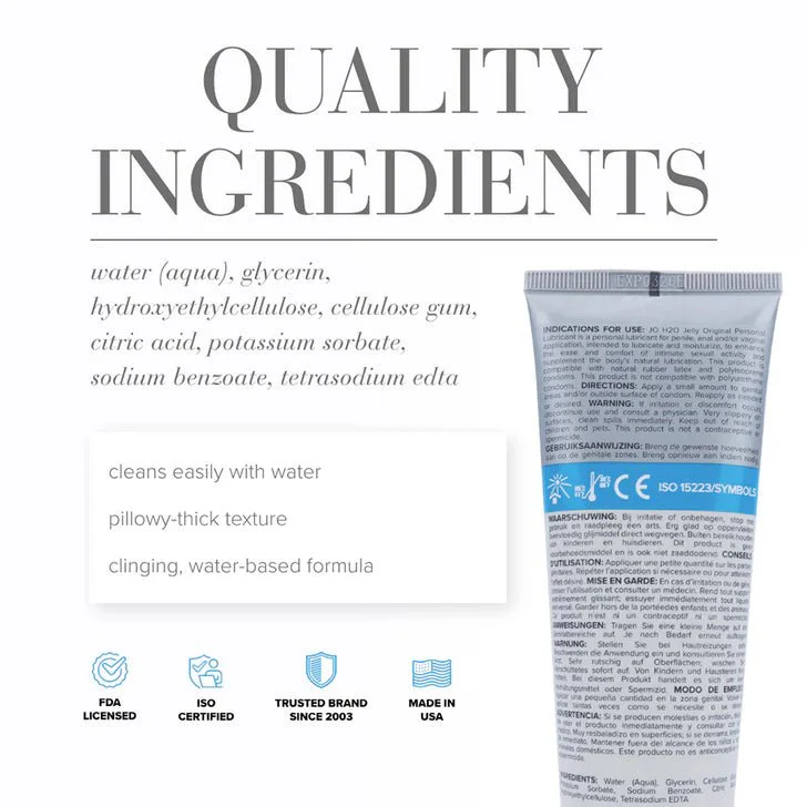 JO H2O Jelly Water-Based Lubricant 4 oz - Image 2