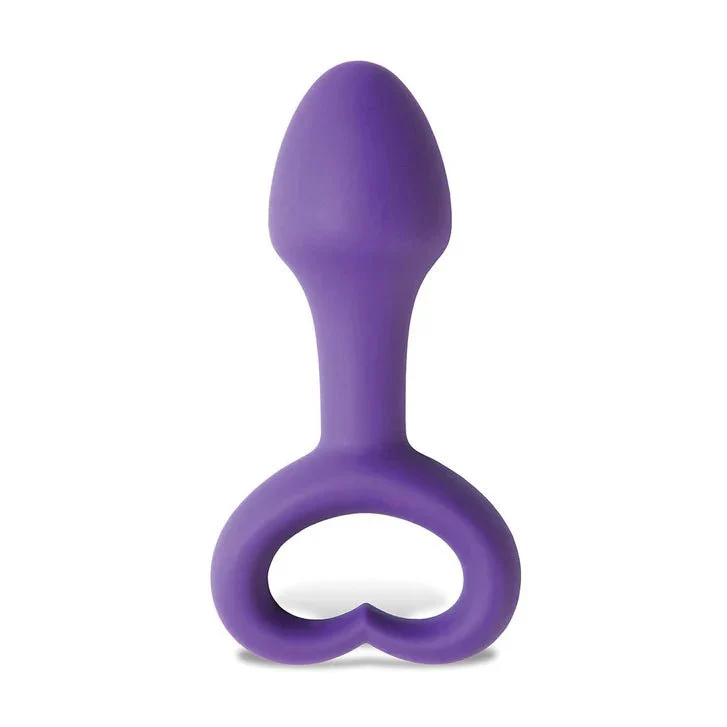 OhMiBod LoveLife Explore 3.5" Purple Heart Silicone Butt Plug