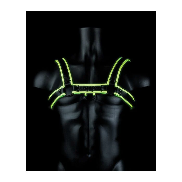 Men's Glow-in-the-Dark Chest Harness Neon Green