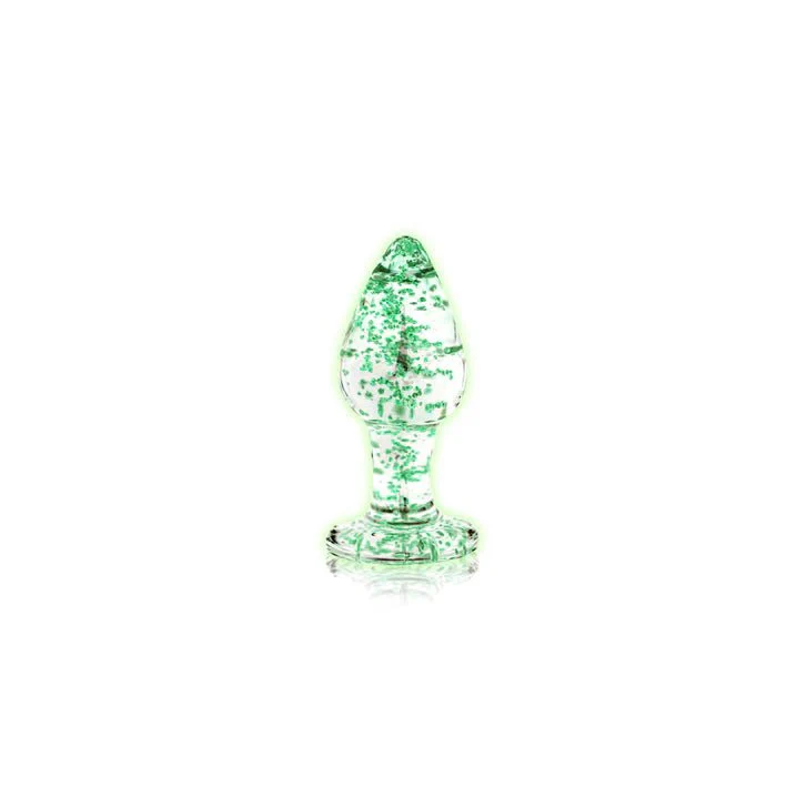 Ouch! Glow-in-the-Dark Glass Anal Plugs