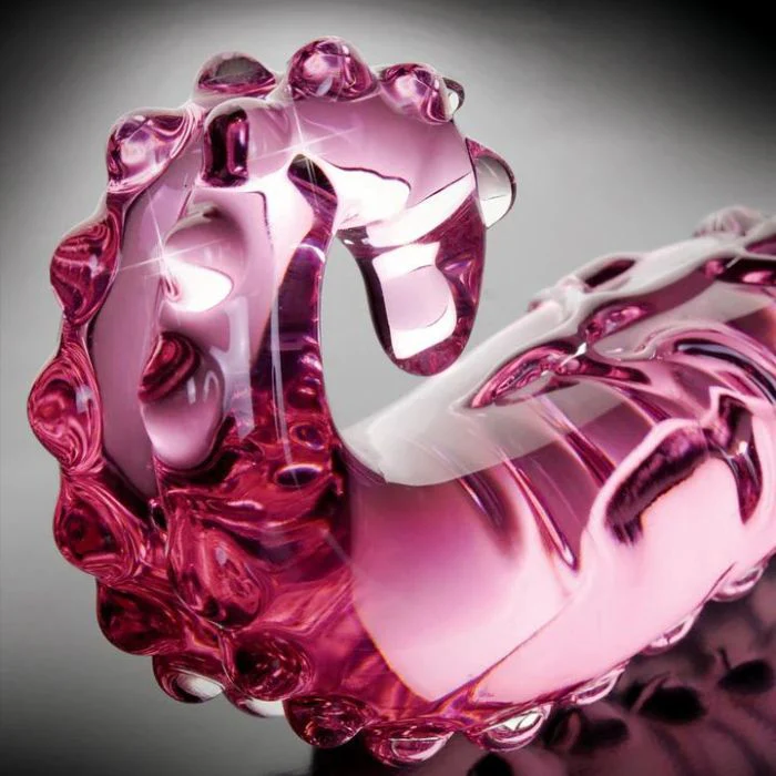 Pink Glass Textured Tentacle Dildo - Image 3
