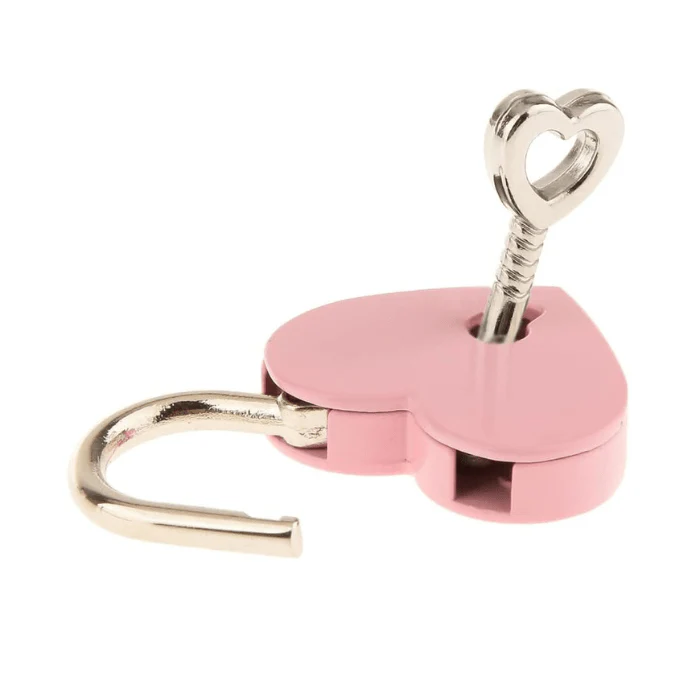 Mini Heart Padlock - Light Pink - Image 3