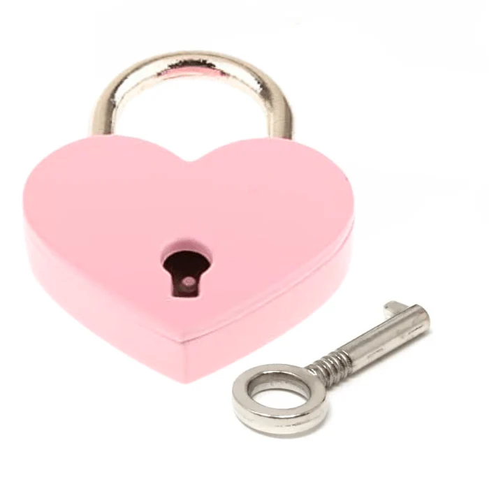 Mini Heart Padlock - Light Pink - Image 4