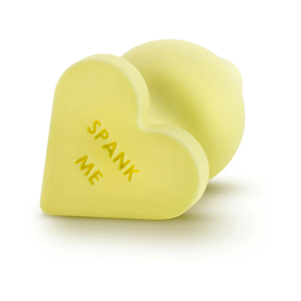 Play with Me Naughty Yellow Candy Hearts 'Spank Me' Anal Plug