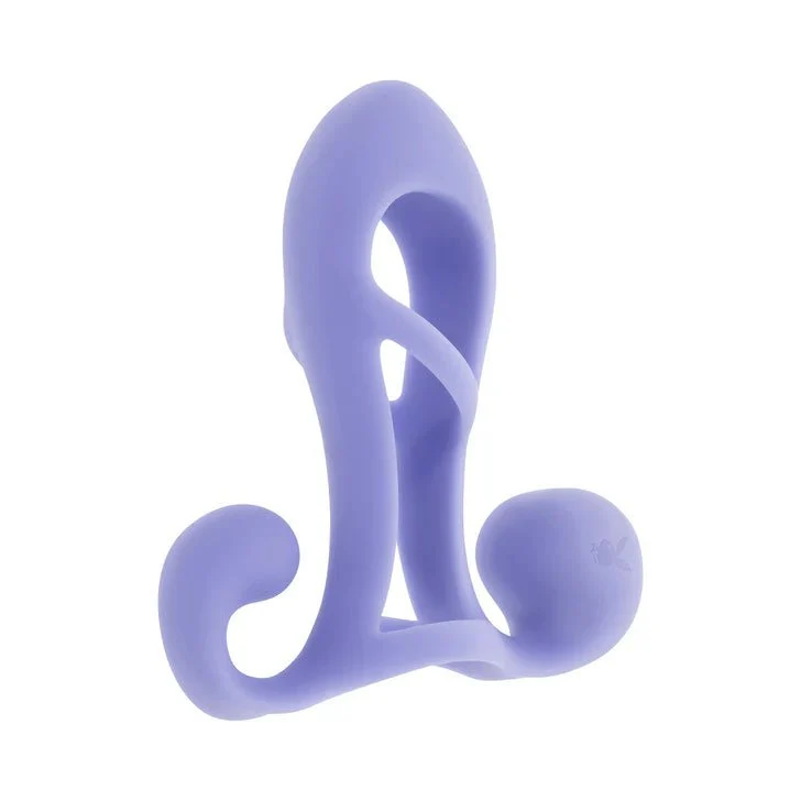 Playboy Fantasy Silicone Rechargeable Vibrating Cock Cage - Image 4