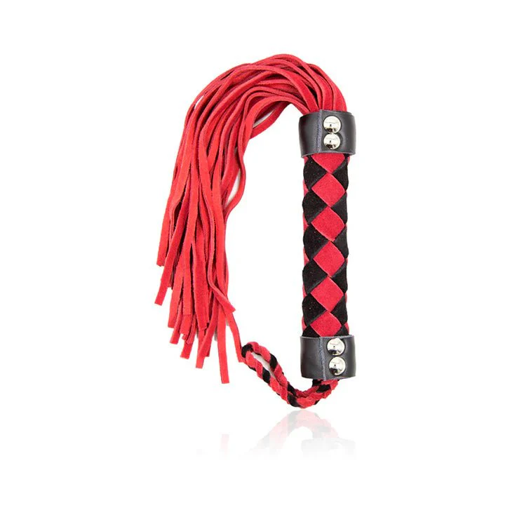 Ple'sur 15.5" Genuine Leather Diamond Handle BDSM Flogger - Image 6