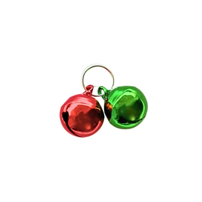 Red/Green Double Jingle Bell Mini Chastity Cage Charm Accessory