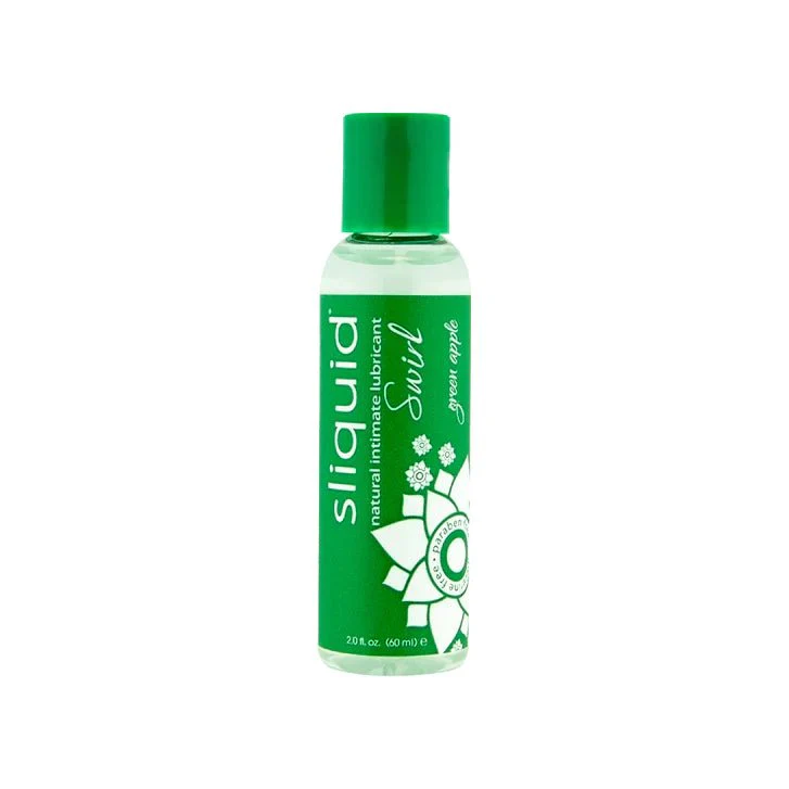 Sliquid Swirl Water-Based Vegan Lubricant - Green Apple - Image 2