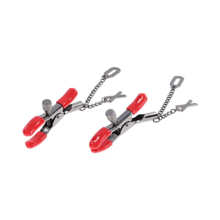 Sex & Mischief Ex's & Oh's Adjustable Nipple Clamps - Image 2