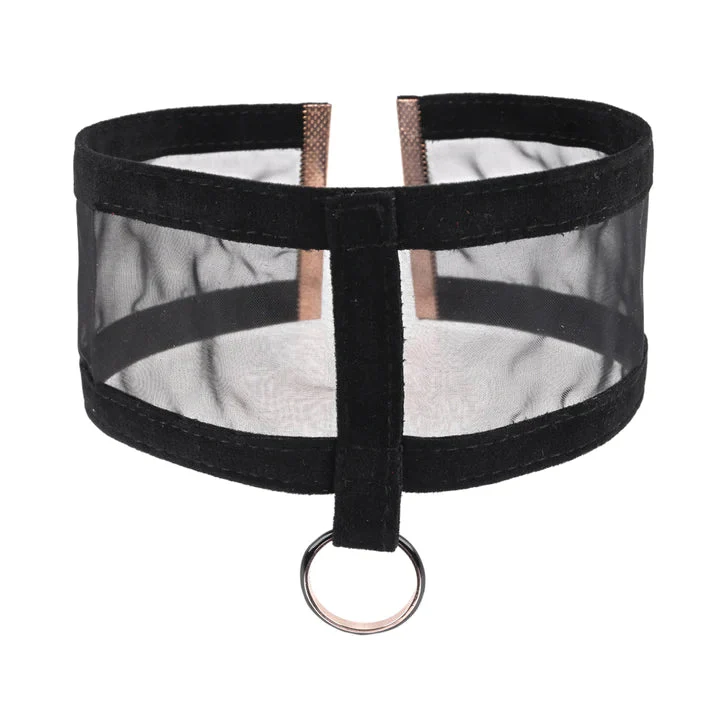 Sex & Mischief Sheer Black Choker-Style BDSM Collar - Image 4