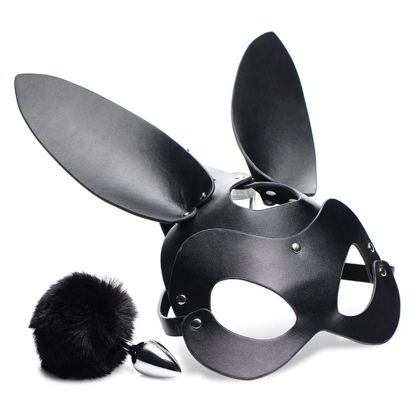 Tailz Bunny Mask with Furry Butt Plug