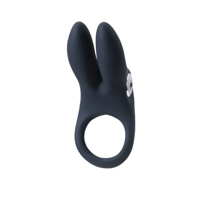 Vedo Sexy Bunny Black Pearl Rechargeable Vibrating Cock Ring - Image 3