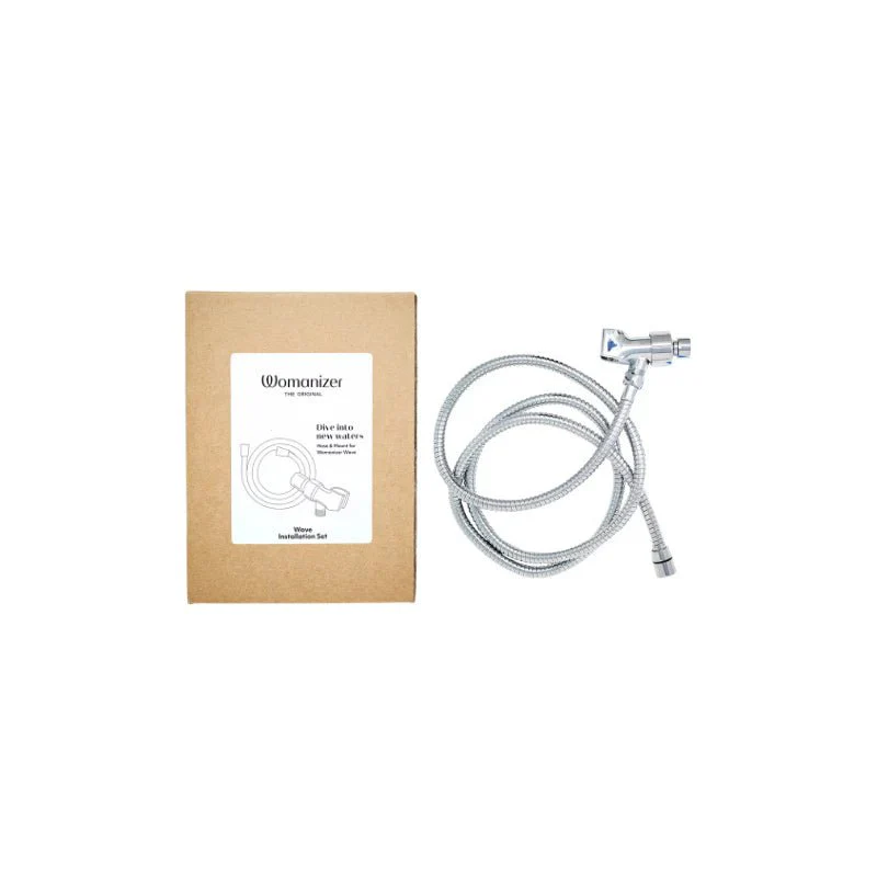 Womanizer Wave Chrome Shower Hose and Arm Mount Set